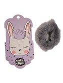 Gumka do włosów Cuty Clips Snails - Fluffy Bunny Grey