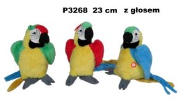Maskotka Papuga 3 kolory 25cm 163875 SunDay mix cena za 1 szt