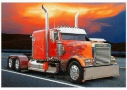 Malowanie po numerach 40x50cm Ciężarówka czerwona solo nowoczesna, zachód słońca 1008720