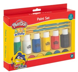 Zestaw farb, 13 szt. Play-Doh: 6 x 30 ml farby akr