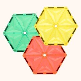 COBLO, magnetyczne klocki konstrukcyjne 6 płyt Hexagon 14 cm