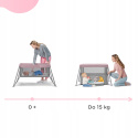 MOVI Kinderkraft łóżeczko turystyczne kojec z materacem 2w1 - Pink