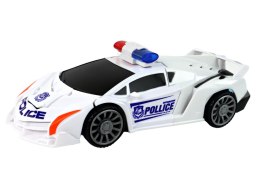 Samochód-Robot Policja Biały 2w1 Transformacja