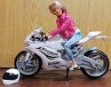 Lalka na Motorze Sportowym Ścigaczu Motor Biały #A1