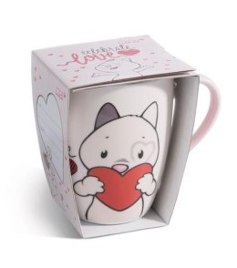 NICI 49419 Kubek porcelanowy Kot Celebrate love 310ml, papierowa banderola