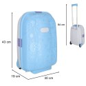 Walizka podróżna kabinowa dla dzieci na kółkach bagaż podręczny z imieniem niebieska