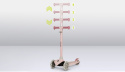 JESSY Lionelo hulajnoga balansowa koła LED do 50 kg - Pink Rose