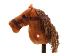 Pluszowa Głowa Konia Na Kiju Hobby Horse Koń Długowłosy Brązowy Dźwięki