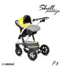 SHELL PRESTIGE 3w1 BabyActive wózek głęboko-spacerowy + fotelik samochodowy 0m+ P08