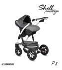 SHELL PRESTIGE BLACK 3w1 BabyActive wózek głęboko-spacerowy + fotelik samochodowy 0m+