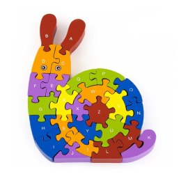Drewniana układanka Puzzle Ślimak 3D Viga Toys Montessori