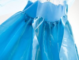 Kostium strój karnawałowy przebranie Elsa Kraina Lodu niebieska sukienka 120cm