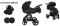 MOMMY 3w1 BabyActive wózek głęboko-spacerowy + fotelik samochodowy Kite 0-13kg - 05 Black Magic