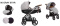 MOMMY 3w1 BabyActive wózek głęboko-spacerowy + fotelik samochodowy Kite 0-13kg - 06 Gray Star