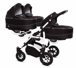TRIPPY PREMIUM 2w1 BabyActive wózek dla trojaczków głęboko-spacerowy - 07 Black