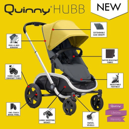 Quinny HUBB MONO wózek zakupowy wersja spacerowa - ORCHE ON GRAPHITE