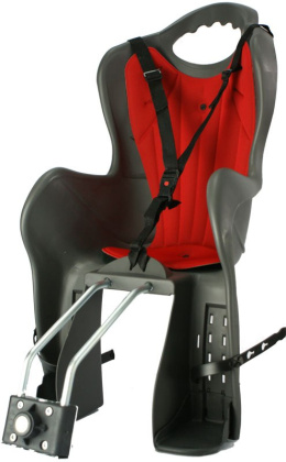 HTP Design ELIBAS T Fotelik rowerowy mocowany ramy pod siodełkiem - szary