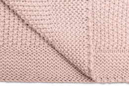 Kocyk Sensillo dziergany bawełna 100 x 80 - Różowy