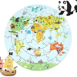 Drewniane duże puzzle mapa świata ONSHINE