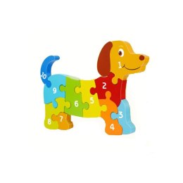 Układanka puzzle przestrzenne pies cyfry ONSHINE