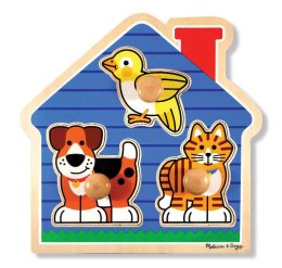 MELISSA Puzzle drewniane dom zwierzęta 12055