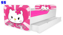 NOBIKO Łóżka KWADRA z szufladą 180x80 Hello Kitty