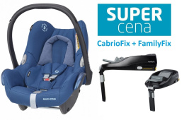 CabrioFix fotelik 0-13kg + Baza FamilyFix Maxi-Cosi - Essential Blue