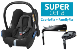 CabrioFix fotelik 0-13kg + Baza FamilyFix Maxi-Cosi - Nomad Black