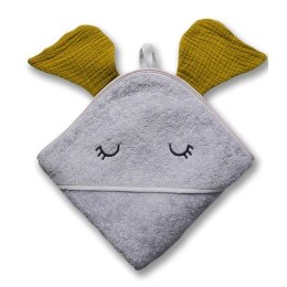 Hi Little One - Ręcznik z kapturem 100 x 100 ELEPHANT hooded bath towel Olive