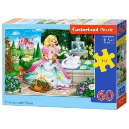 Puzzle 60el.princess with swan