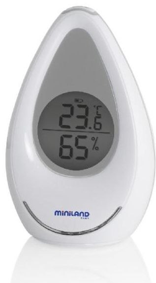 MINILAND Wilgotnościomierz - termometr z funkcja zegara