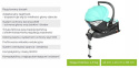 YORK I-Size BabySafe fotelik samochodowy z bazą isofix 0-13kg 0-15m - szaro/czarny