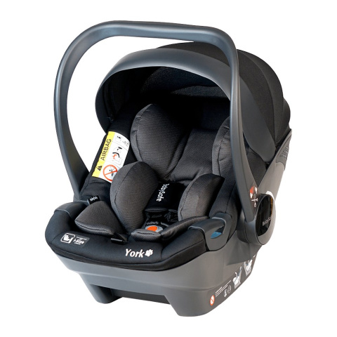 YORK BabySafe fotelik samochodowy 0-13kg 0-15m - szaro/czarny