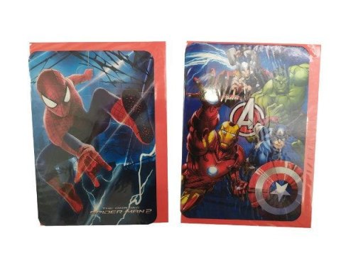 PROMO Karnet złoty Marvel Avengers / SpiderMan VERTE mix cena za 1 sztukę