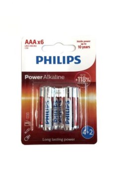 Bateria PHILIPS LR03 Power Alkaline op6szt cena za op