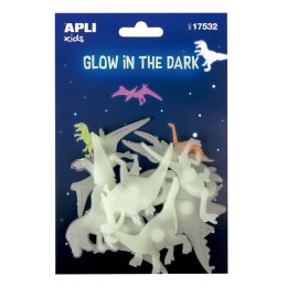 Fluorescencyjne naklejki Apli Kids - Dinozaury 9 sztuk