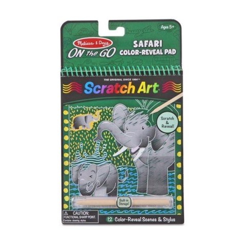 MELISSA Zdrapywanka Tęczowe karteczki Scratch Art Safari 19150