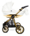 MOMMY GLOSSY White 2w1 BabyActive wózek głęboko-spacerowy - Mgw 01 Gold