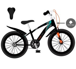 Rowerek dla chłopca 20 cali Tiger Bike z amortyzatorem czarno - turkusowo - szaro - pomarańczowy