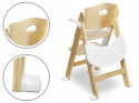 FLORIS Lionelo Drewniane krzesełko do karmienia - White Natural