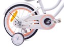 Rowerek dla dziewczynki 14 cali Heart bike - biało - morelowy