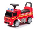 Pojazd jeździk dla dziecka na roczek, pchacz Mercedes Antos straż pożarna dźwięki czerwony