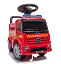 Pojazd jeździk dla dziecka na roczek, pchacz Mercedes Antos straż pożarna dźwięki czerwony