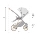 MUSSE 2w1 BabyActive wózek głęboko-spacerowy - Ultra MINT / stelaż Nikiel