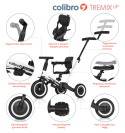 Colibro TREMIX UP 6w1 do 25 kg Rowerek dziecęcy trójkołowy / biegowy - Blank
