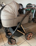 MUSSE 2w1 BabyActive wózek głęboko-spacerowy -  Gray Pearl (szara eko-skóra)
