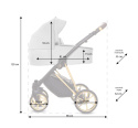 MUSSE 2w1 BabyActive wózek głęboko-spacerowy - Ultra APRICOT / stelaż Chrom
