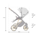 MUSSE 2w1 BabyActive wózek głęboko-spacerowy - Ultra PASTEL / stelaż Nikiel