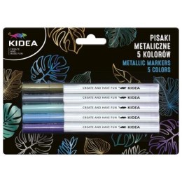 Pisaki metaliczne A 5 kolorów Kidea p12