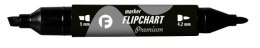 Marker Flipchart dwie końcówki czarny KM503-V2 p12 TETIS, cena za 1szt.